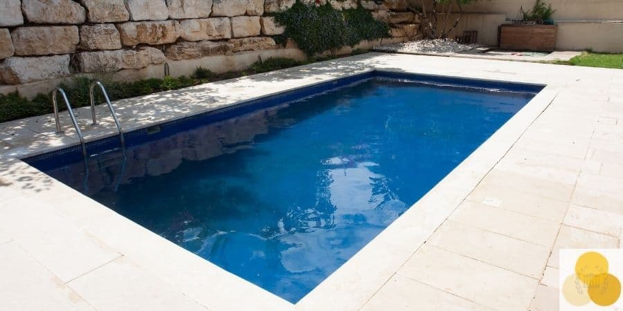 Attractive nuisance pool in backyard